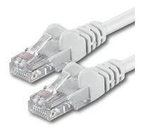 1aTTack.de 1m - white - 1 piece - CAT.6 CAT6 Ethernet LAN network cable 1000 Mbit/s patch cable