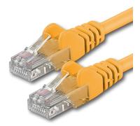 1aTTack.de 1m - yellow - 1 piece - CAT.6 CAT6 Ethernet LAN network cable 1000 Mbit/s patch cable