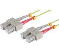 1aTTack.de 1x 0.5m OM5 LWL DX DUPLEX SC/UPC Patch Cable - SC/UPC MM MULTIMODE - 50/125 µm LSZH Lime Green