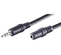 1aTTack.de 1x 1.5m - Black 3.5mm jack cable stereo plug and socket audio extension Robust construction Ideal for HiFi and speakers
