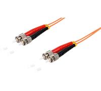 1aTTack.de 1x 2 m OM2 Fibre Optic DX Duplex Patch Cable ST/UPC - ST/UPC MM Multimode - 50/125 µm LSZH Orange