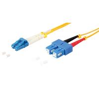 1aTTack.de 1x 2 m OS1 / OS2 Fibre Optic DX Duplex Patch Cable LC/UPC - SC/UPC SM Single Mode - 9/125 µm LSZH Yellow