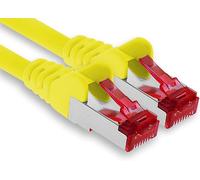 1aTTack.de - 1x 20m CAT6 patch cable S/FTP PIMF shielding CAT.6 RJ45 network cable Ethernet cable DSL LAN router switch modem patch panel - yellow - 1 piece