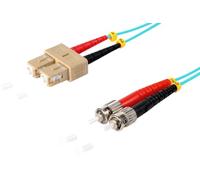 1aTTack.de 1x 2m OM3 LWL DX Patch Cable DUPLEX SC/UPC - ST/UPC MM MULTIMODE - 50/125 µm LSZH Water
