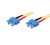 1aTTack.de 1x 2m OS1 / OS2 fibre optic patch cable DX DUPLEX SC/UPC - SC/UPC SM SINGLEMODA - 9/125 µm LSZH yellow