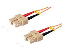 1aTTack.de 1x 3 m OM2 Fibre Optic DX Duplex Patch Cable SC/UPC - SC/UPC MM Multimode - 50/125 µm LSZH Orange