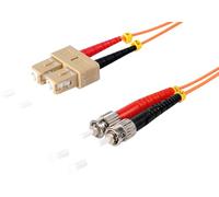 1aTTack.de 1x 3 m OM2 Fibre Optic DX Duplex Patch Cable SC/UPC - ST/UPC MM Multimode - 50/125 µm LSZH Orange