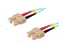 1aTTack.de 1x 3 m OM3 Fibre Optic DX Duplex Patch Cable SC/UPC - SC/UPC MM Multimode - 50/125 µm LSZH Aqua