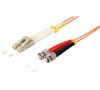 1aTTack.de 1x 5 m OM2 Fibre Optic DX Duplex Patch Cable LC/UPC - ST/UPC MM Multimode - 50/125 µm LSZH Orange