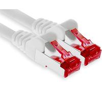 1aTTack.de - 1x 5m CAT6 patch cable S/FTP PIMF shielding CAT.6 RJ45 network cable Ethernet cable DSL LAN router switch modem patch panel - white - 1 piece