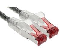 1aTTack.de - 1x 7.5m CAT6 patch cable S/FTP PIMF shielding CAT.6 RJ45 network cable Ethernet cable DSL LAN router switch modem patch panel - transparent - 1 piece