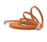 1aTTack.de 2m Orange Cat.6 Flat Network Cable - Ultra Slim Gigabit LAN Patch Cable (RJ45) 1000 Mbit/s