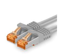 1aTTack.de 3.0 m - Cat.7 Network Cable Grey - 1 Piece Gigabit Ethernet LAN Cable 10000 Mbit S Patch Cable Cat7 Cable S FTP PIMF Shielding LSZH Cat.7 Raw Cable RJ45 Connector Cat 6a - 1 x 3 m
