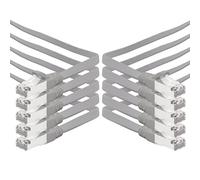 1aTTack.de 3.0 m - gray - 10 pieces CAT.7 Gigabit Ethernet LAN ribbon ribbon cable (RJ45) network cable raw cable (10Gbit/s) installation cable flat slim compatible with Cat.5 - Cat.5e - Cat.6