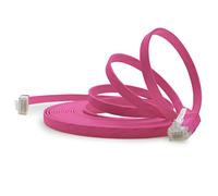 1aTTack.de 3.0 m - Magenta - 1 piece - Cat.6 flat network cable Cat6 patch cable ultra flat Cat.6 Gigabit LAN (RJ45) slim micro