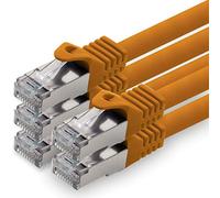 1aTTack.de 3.0 m - orange - pack of 5 CAT.7 network cable patch cable SFTP PIMF LSZH Gigabit Lan cable 10Gb s cat7 raw cable with RJ45 connector Cat6a compatible with CAT5 CAT6 cat7 cat8