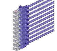 1aTTack.de 3.0m - purple - 10 pieces - (PACK) - CAT.6 CAT6 Ethernet LAN network cable 1000 Mbit/s patch cable