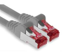 1aTTack.de 30m CAT6 LAN Network Cable RJ45 1000 Mbit, 1 piece - grey | S-FTP, Ethernet patch cable, LAN cable, for router, switch, modem, DSL, internet, WiFi and patch panel