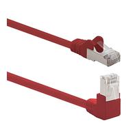 1aTTack.de 366120 Cat.6 network cable angle 90 degrees 0.25m - red - 1 piece - Cat6 patch cable (SFTP PIMF) 1000Mbit/s Rj 45 connector - 1 x 0.25m meter red