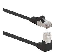 1aTTack.de 366123 Cat.6 network cable angle 90 degrees 0.25m - black - 1 piece - Cat6 patch cable (SFTP PIMF) 1000Mbit/s Rj 45 connector - 1 x 0.25m meter black