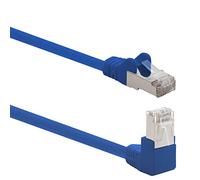 1aTTack.de 366133 Cat.6 network cable angle 90 degrees 0.5m - blue - 1 piece - Cat6 patch cable (SFTP PIMF) 1000Mbit/s Rj 45 connector - 1 x 0.5m meter blue