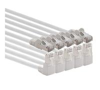 1aTTack.de 366149 Cat.6 network cable angle 90 degrees 0.5m - white - pack of 5 - Cat6 patch cable (SFTP PIMF) 1000Mbit/s Rj 45 connector - 5 x 0.5m meters white
