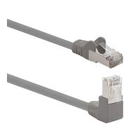 1aTTack.de 366173 Cat.6 network cable angle 90 degrees 2m - gray - 1 piece - Cat6 patch cable (SFTP PIMF) 1000Mbit/s Rj 45 plug - 1 x 2m meter gray