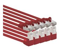 1aTTack.de 366187 Cat.6 network cable angle 90 degrees 2m - red - pack of 5 - Cat6 patch cable (SFTP PIMF) 1000Mbit/s Rj 45 connector - 5 x 2m meters red