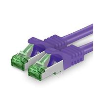 1aTTack.de 5 M Cat.7 Network Cable 1 Piece Cat7 Patch Cable Lan Cable Ethernet RJ45 10 Gbit/s (All Internet Speeds) Purple 5 Meters