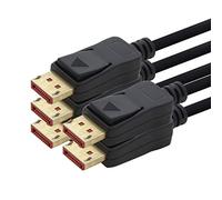 1aTTack.de 5 x DP cable 8K 60Hz - 2m - Displayport cable, DP 1.4 bandwidth of max. 32.4 Gbit s 7680 x 4320 60 Hz compatible with 1.3, 1.2, 1.1, HDR10, HDCP 2.2 black