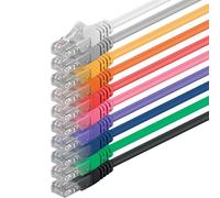1aTTack.de 5m - 10 Colors - (PACK) - CAT.6 CAT6 Ethernet Lan Network Cable 1000 Mbps Patch Cable