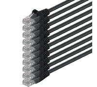 1aTTack.de 5m - black - 10 pieces - (PACK) - CAT.6 CAT6 Ethernet LAN network cable 1000 Mbit/s patch cable