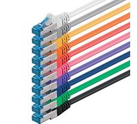 1aTTack.de 5m - CAT6a - network cable 10 - colors CAT 6 A patch cable 10000 Mbit s SFTP PIMF 500 MHz compatible with CAT5 CAT6 CAT7 DSL Internet Switch Router