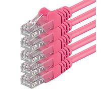 1aTTack.de 5m - magenta - 5 pieces - (PACK) - CAT.6 CAT6 Ethernet LAN network cable 1000 Mbit/s patch cable