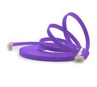 1aTTack.de 5m - purple - 1 piece - Cat.6 flat network cable Cat6 flat cable ultra flat Cat.6 patch cable 1000 Mbit/s Gigabit LAN (RJ45) flat slim micro