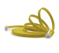 1aTTack.de 5m Yellow Cat.6 Flat Network Cable - Ultra Flat Cat.6 Patch Cable 1000 Mbit/s Gigabit LAN (RJ45) Slim Micro