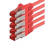 1aTTack.de 5x 0.5m - Cat 6 network cable patch cable Cat6 RJ45 SFTP - red