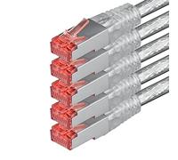 1aTTack.de 5x 0.5m - Cat 6 network cable patch cable Cat6 RJ45 SFTP - transparent