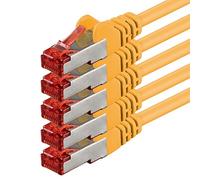 1aTTack.de 5x 1m - Cat 6 network cable patch cable Cat6 RJ45 SFTP - yellow