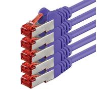1aTTack.de 5x 3 meters - Cat 6 network cable patch cable Cat6 RJ45 SFTP - purple