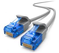 1aTTack.de 659879 Cat6 Cat.6 cable Cat network cable 5m - patch cable slim cable (small diameter - very flexible) 1000 Mbit/s - 1 piece - gray