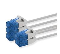 1aTTack.de 660158 Cat6 Cat.6 cable Cat network cable 3.0 m - patch cable slim cable (small diameter - very flexible) 1000 Mbit/s - 5 pieces - gray