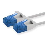 1aTTack.de 660325 Cat6 Cat.6 cable Cat network cable 7.5m - patch cable slim cable (small diameter - very flexible) 1000 Mbit/s - 1 piece - gray