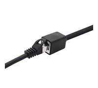 1aTTack.de 677576 CAT7 Cat.7 extension adapter - 5m - Ethernet cable Lanka cable network cable 10 Gb/s raw cable with (RJ45) Cat6a plug socket 1 piece - black