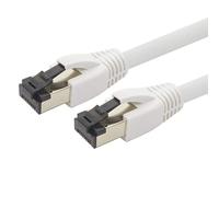 1aTTack.de 7.5m Cat 8 network cable CAT8 cable white - 1 piece Cat.8 Lan 2000 MHz 40 Gbit s 40GBase-T Poe+ patch cable Ethernet cable LSZH - 1 x 7.5 meter white