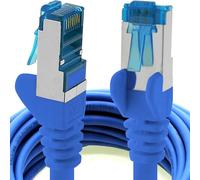 1aTTack.de 7.5m - CAT6a - network cable blue - 1 piece CAT 6 A patch cable 10000 Mbit s SFTP PIMF 500 MHz compatible with CAT5 CAT6 CAT7 DSL Internet Switch Router