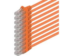 1aTTack.de 7.5m - orange - 10 pieces - (pack) - CAT.6 CAT6 Ethernet LAN network cable 1000 Mbit/s patch cable