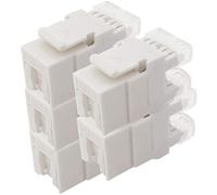 1aTTack.de Cat.6 Keystone insulation displacement terminal on RJ45 socket AWG 23 to AWG 26 dust protection compatible with Cat5 Cat6 Cat7 Cat8 White 5 pieces