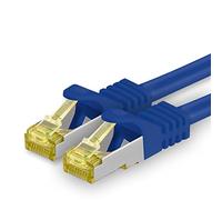 1aTTack.de Cat.7 network cable 10m blue 1 piece Cat7 Ethernet cable network LAN cable raw cable 10 Gb s SFTP PIMF LSZH set patch cable with Rj 45 plug Cat.6a