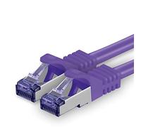 1aTTack.de Cat.7 network cable 10m - purple - 1 piece - Cat7 patch cable (SFTP/PIMF/LSZH) raw cable 10 Gb/s with Rj 45 connector Cat.6a - 1 x 10 meters purple